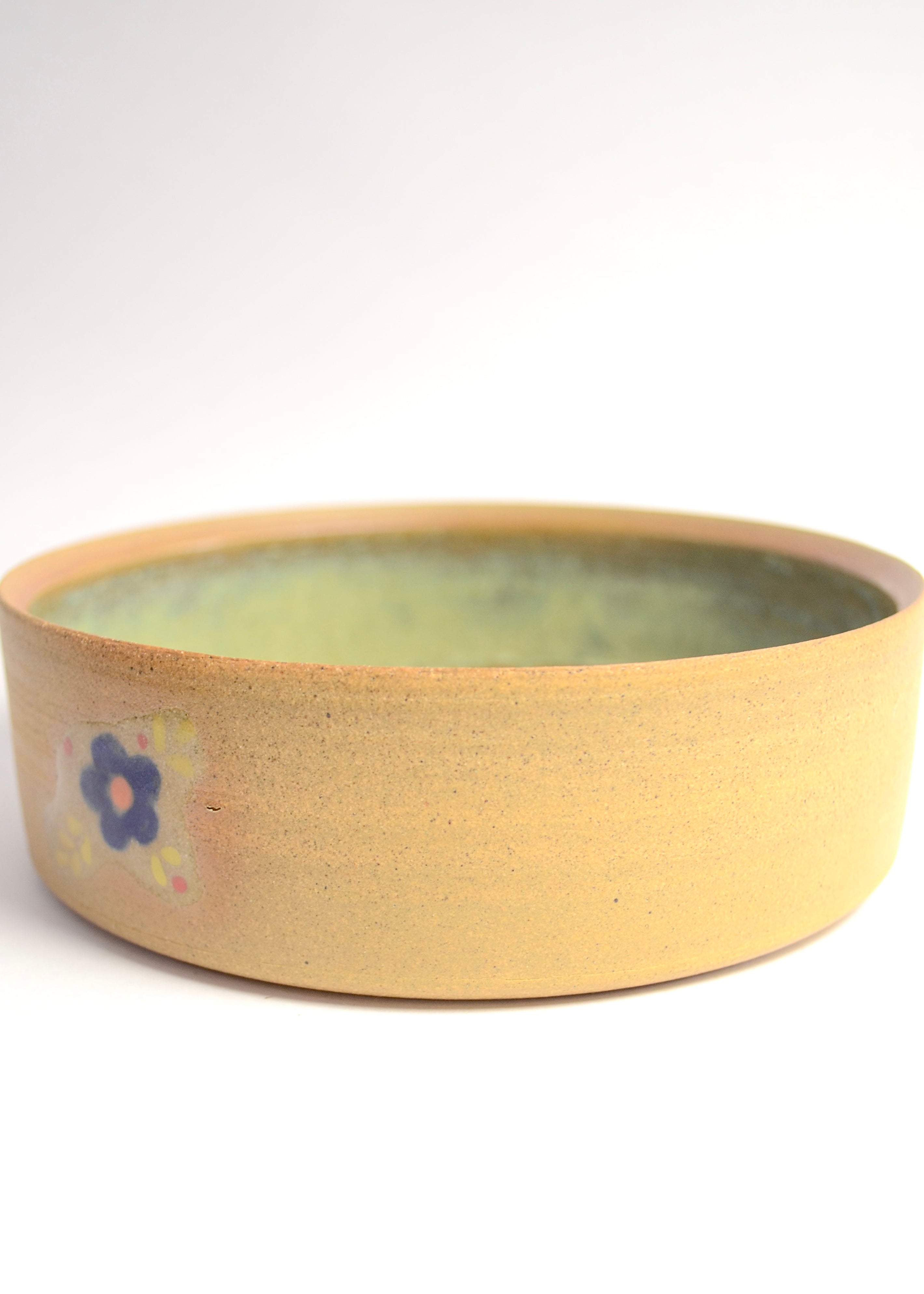 Peridot Medium handmade brown stoneware ceramic bowl, another view
