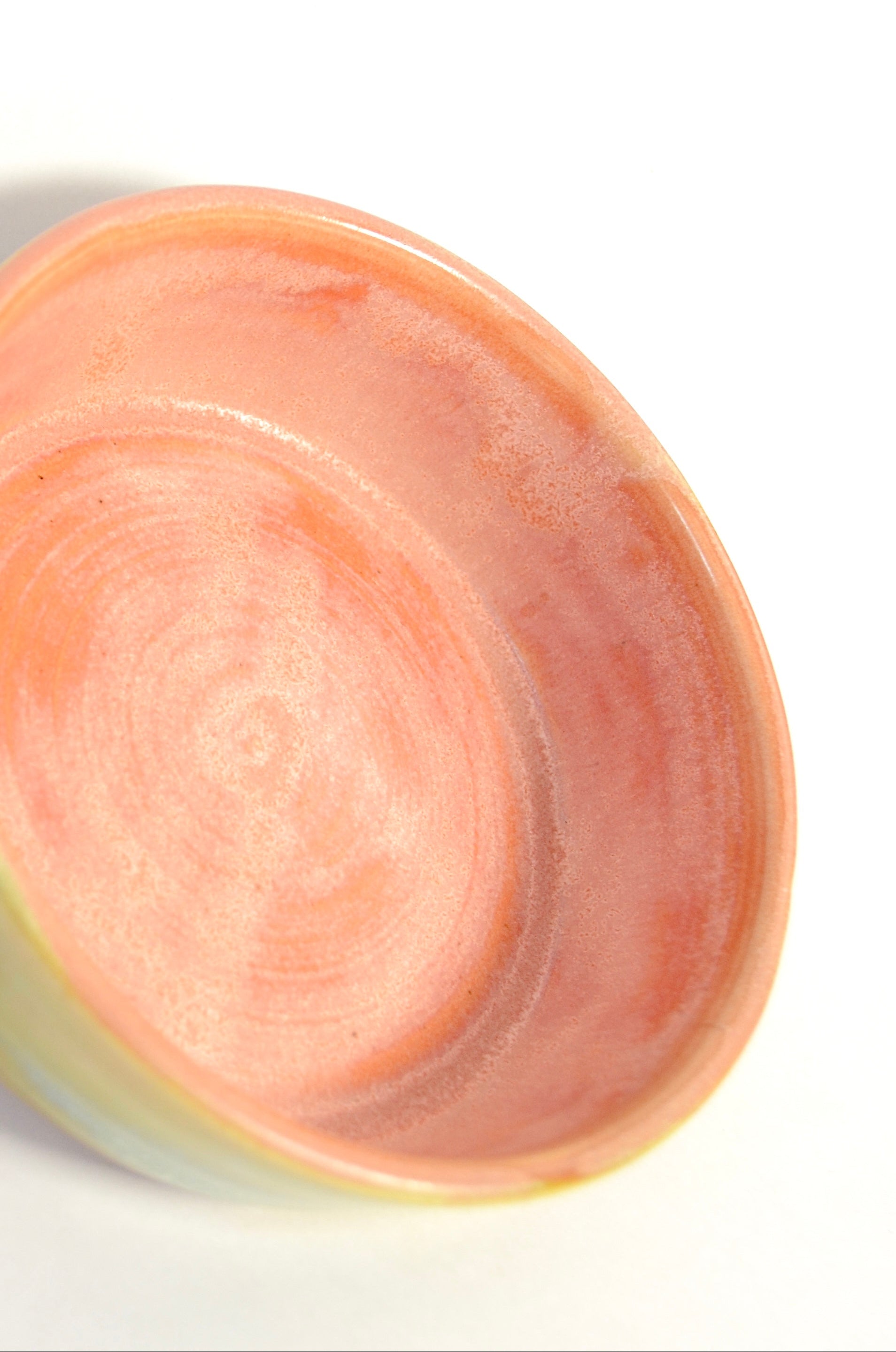 Rosé Medium handmade white stoneware ceramic bowl, another view
