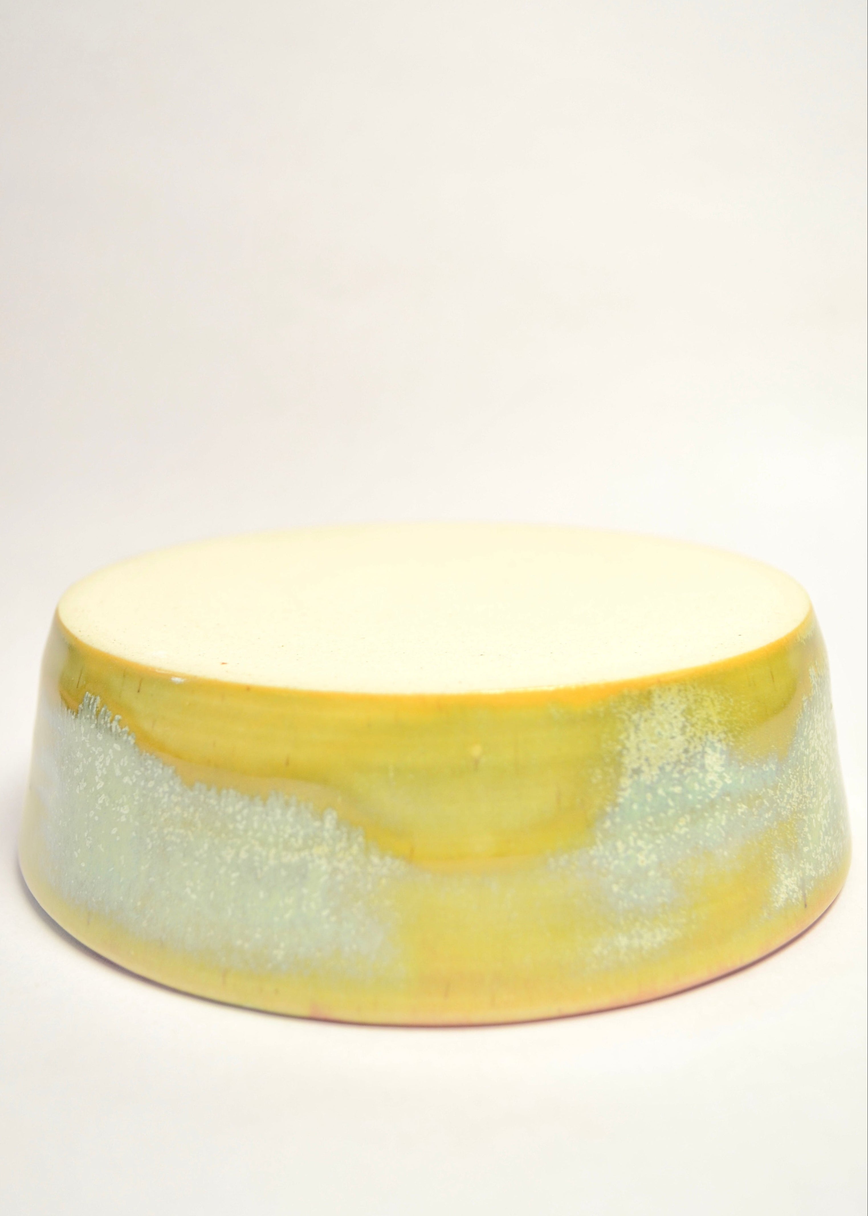 Rosé Medium handmade white stoneware ceramic bowl, another view