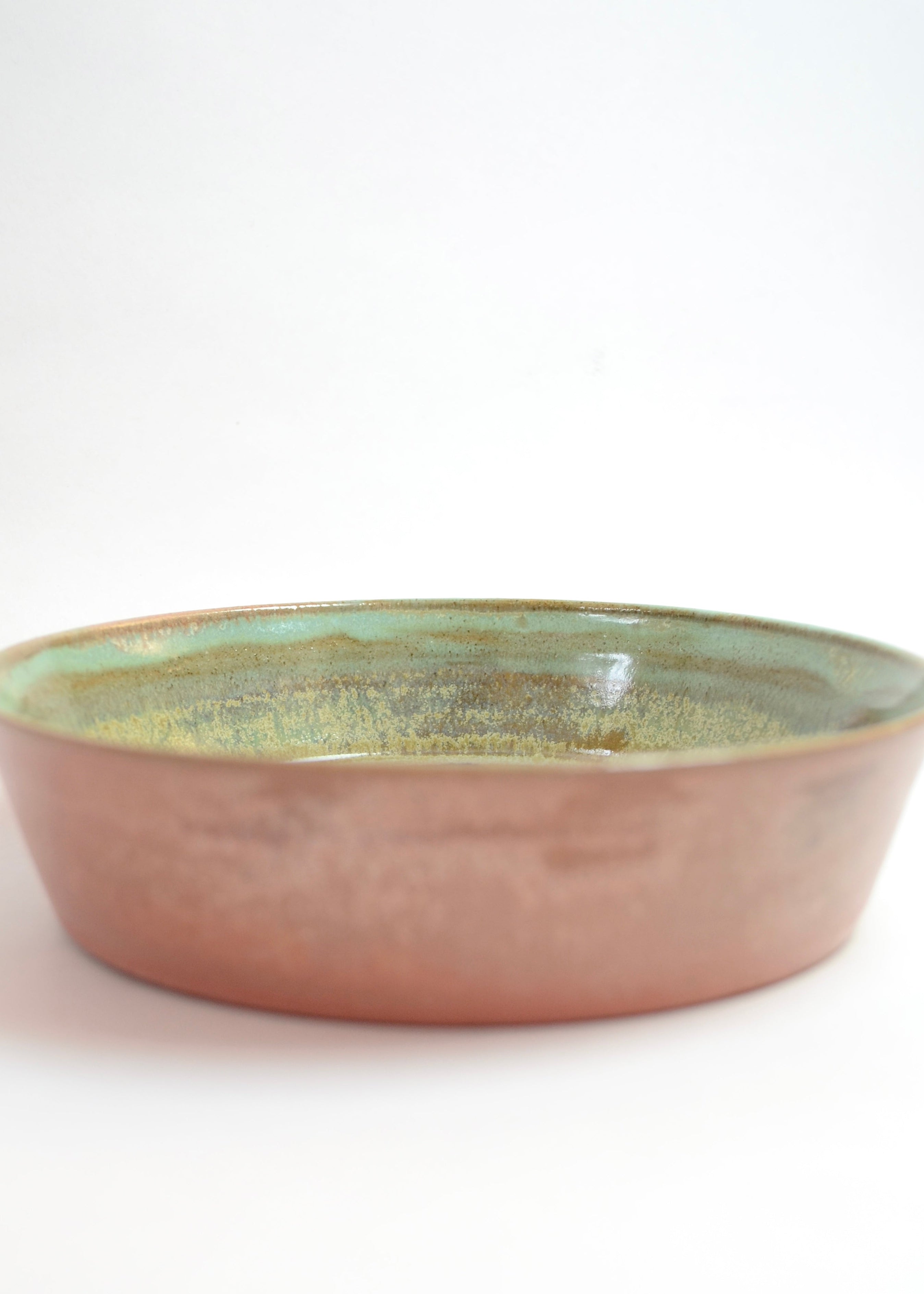 Nila Pet Bowl (M) handmade brown stoneware ceramic pet bowl, another view