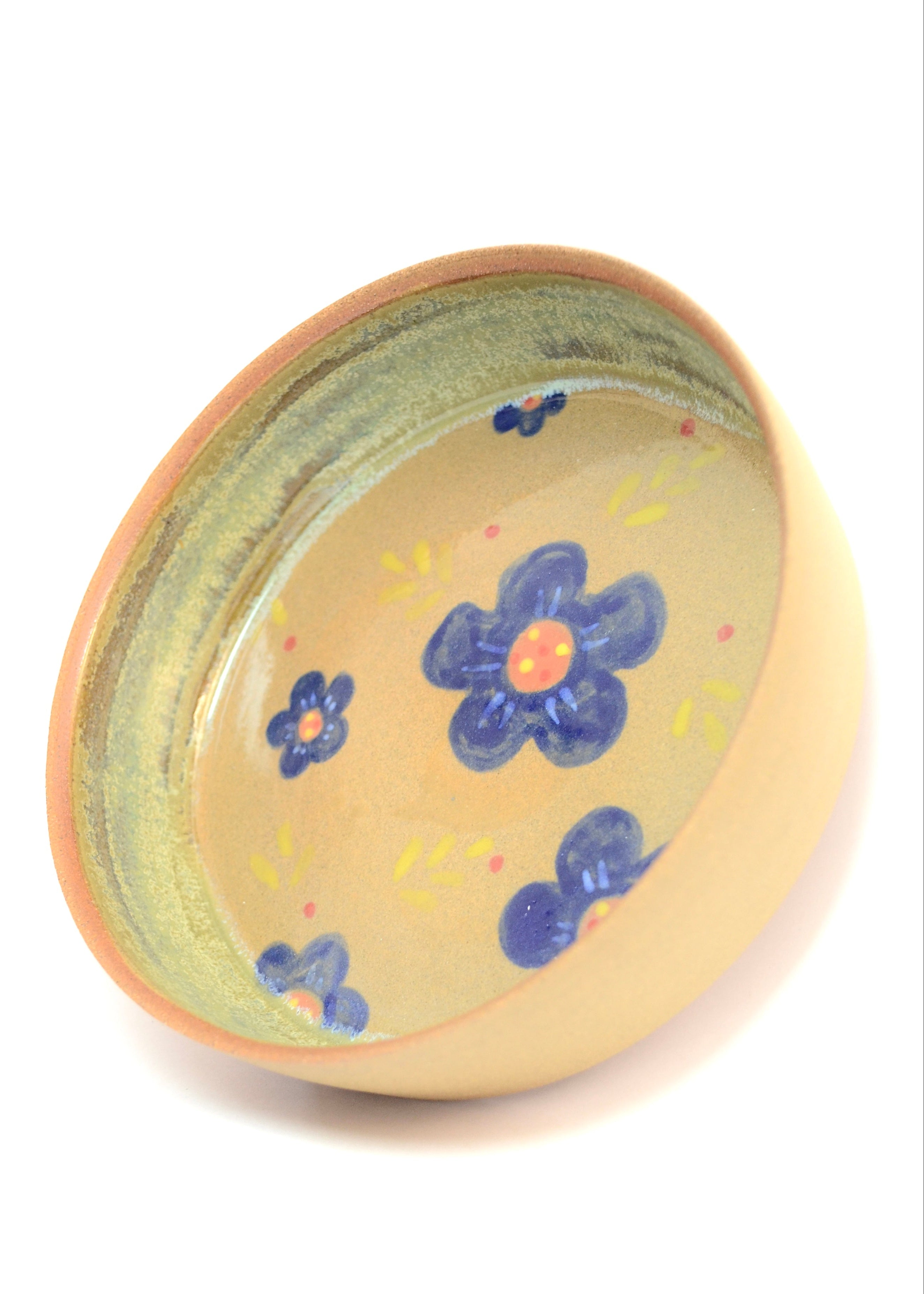 Nila Medium handmade brown stoneware ceramic bowl, another view
