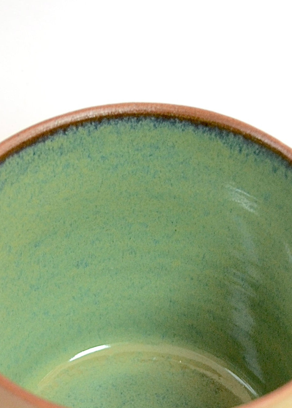 Nila handmade brown stoneware ceramic tea mug, another view