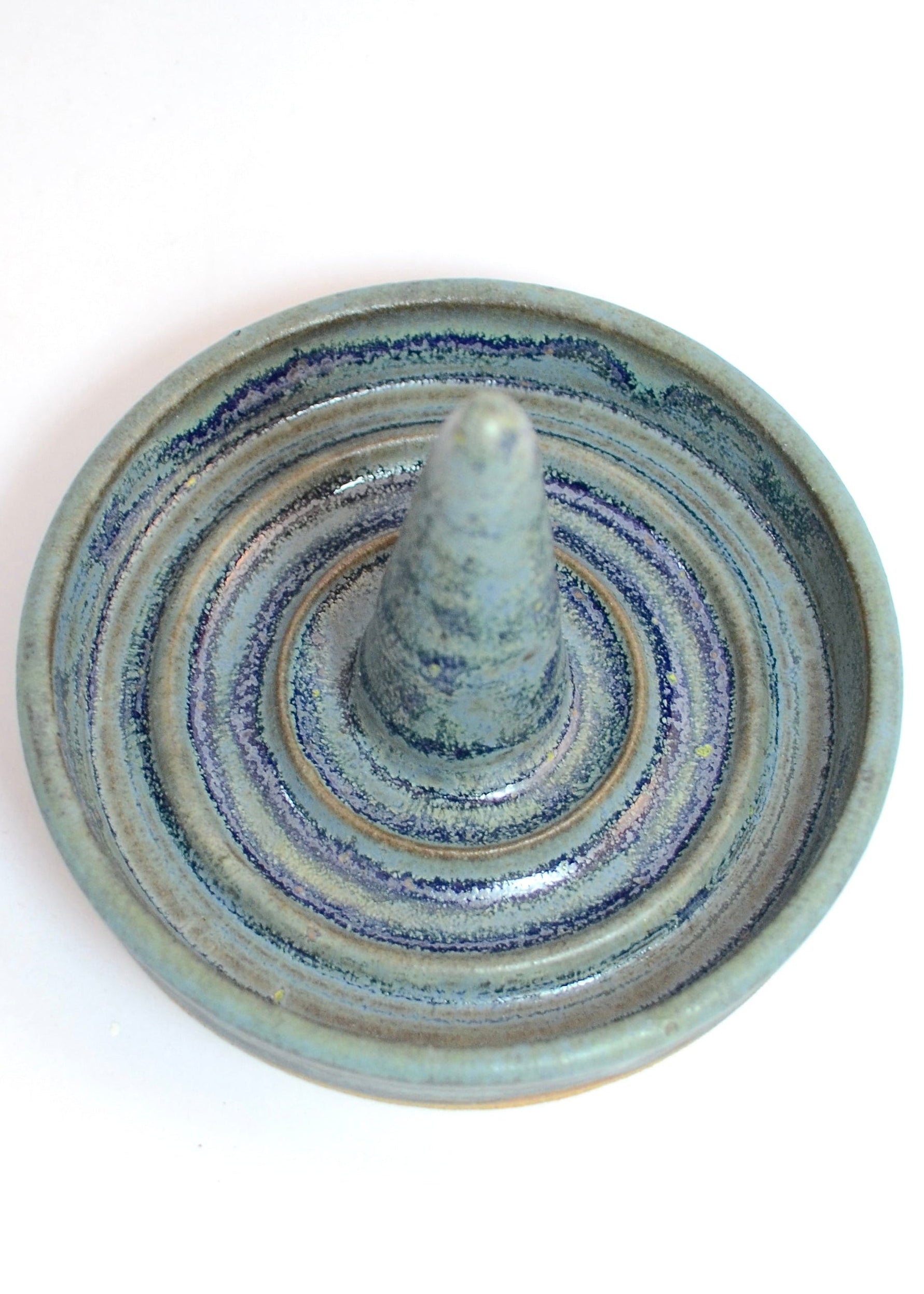 Neelam handmade brown stoneware ceramic jewellery tray, another view