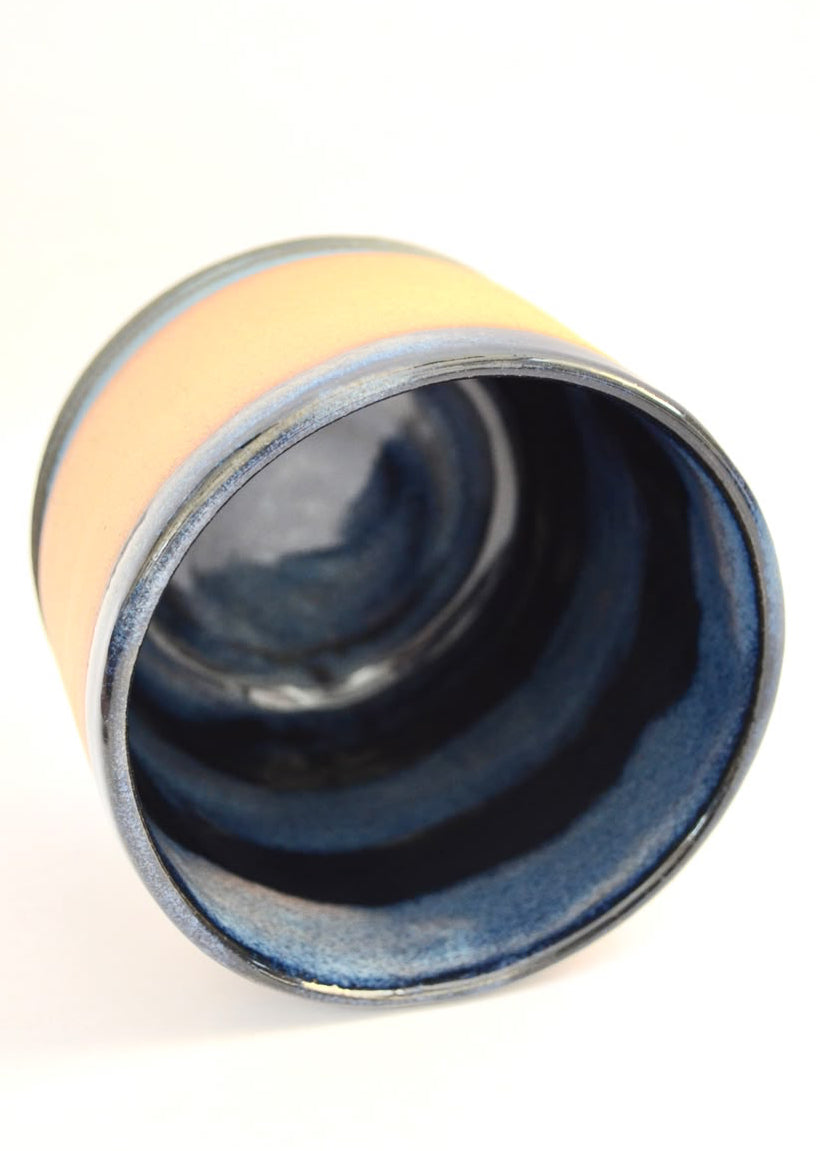 Neelam handmade brown stoneware ceramic mug, another view